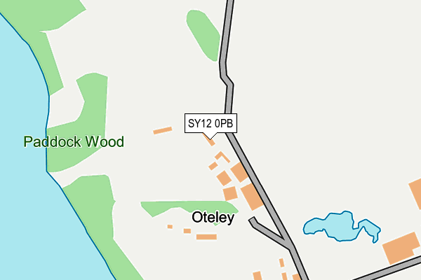 SY12 0PB map - OS OpenMap – Local (Ordnance Survey) SY12 0PB map - OS OpenMap – Local (Ordnance Survey)