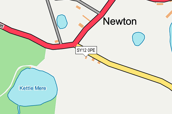 SY12 0PE map - OS OpenMap – Local (Ordnance Survey) SY12 0PE map - OS OpenMap – Local (Ordnance Survey)