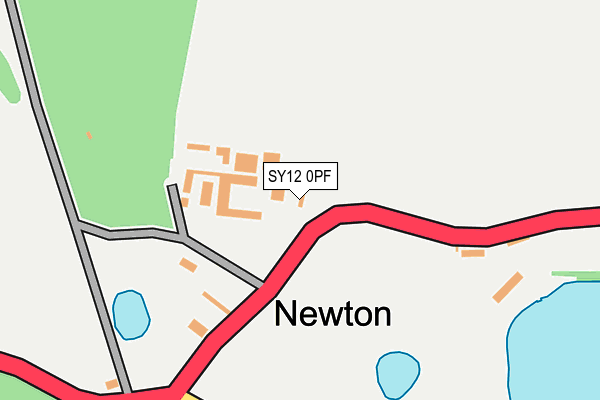 SY12 0PF map - OS OpenMap – Local (Ordnance Survey)