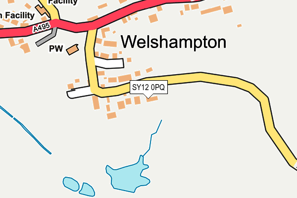 SY12 0PQ map - OS OpenMap – Local (Ordnance Survey)