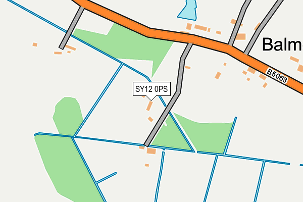 SY12 0PS map - OS OpenMap – Local (Ordnance Survey)