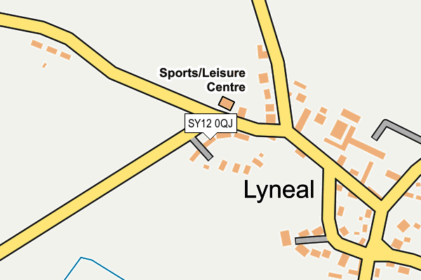 SY12 0QJ map - OS OpenMap – Local (Ordnance Survey)