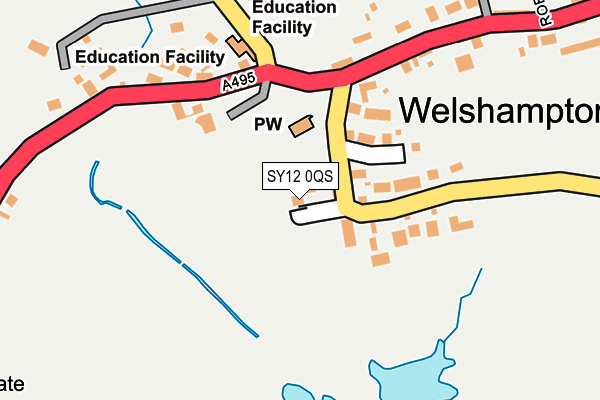 SY12 0QS map - OS OpenMap – Local (Ordnance Survey) SY12 0QS map - OS OpenMap – Local (Ordnance Survey)