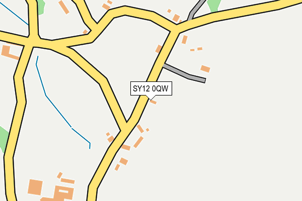 SY12 0QW map - OS OpenMap – Local (Ordnance Survey) SY12 0QW map - OS OpenMap – Local (Ordnance Survey)