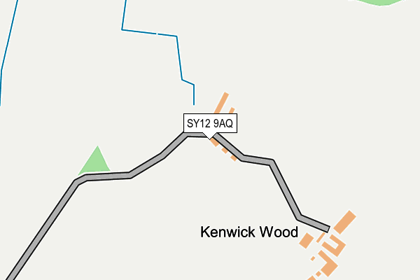 SY12 9AQ map - OS OpenMap – Local (Ordnance Survey) SY12 9AQ map - OS OpenMap – Local (Ordnance Survey)