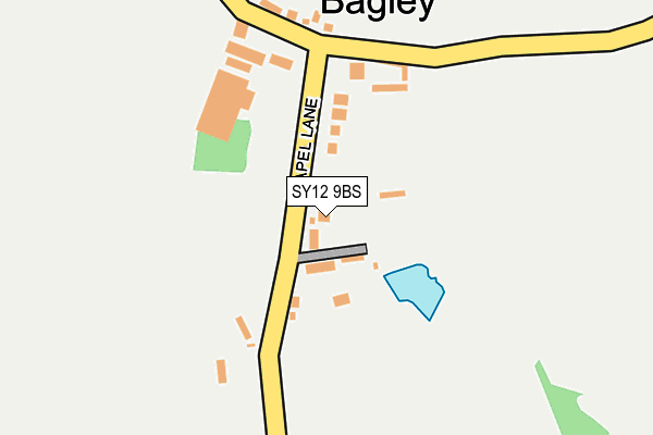 SY12 9BS map - OS OpenMap – Local (Ordnance Survey) SY12 9BS map - OS OpenMap – Local (Ordnance Survey)