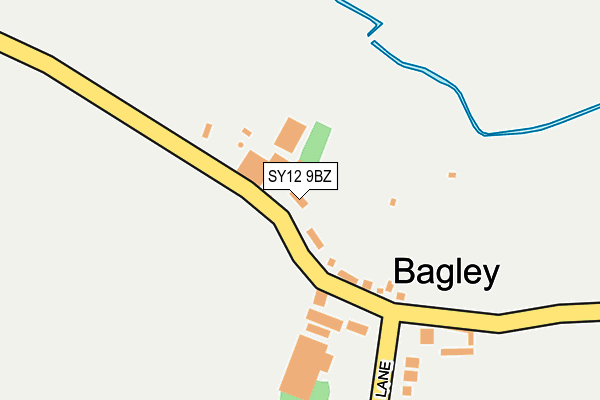 SY12 9BZ map - OS OpenMap – Local (Ordnance Survey) SY12 9BZ map - OS OpenMap – Local (Ordnance Survey)