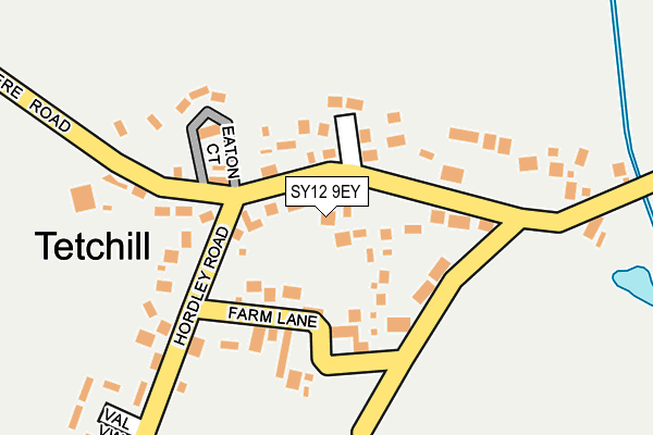 SY12 9EY map - OS OpenMap – Local (Ordnance Survey) SY12 9EY map - OS OpenMap – Local (Ordnance Survey)