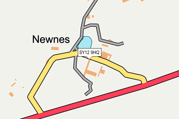 SY12 9HQ map - OS OpenMap – Local (Ordnance Survey) SY12 9HQ map - OS OpenMap – Local (Ordnance Survey)