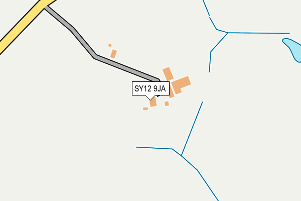 SY12 9JA map - OS OpenMap – Local (Ordnance Survey) SY12 9JA map - OS OpenMap – Local (Ordnance Survey)