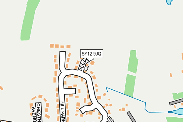 SY12 9JQ map - OS OpenMap – Local (Ordnance Survey) SY12 9JQ map - OS OpenMap – Local (Ordnance Survey)