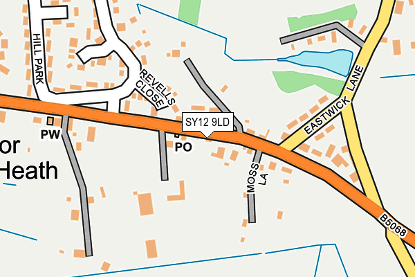SY12 9LD map - OS OpenMap – Local (Ordnance Survey) SY12 9LD map - OS OpenMap – Local (Ordnance Survey)