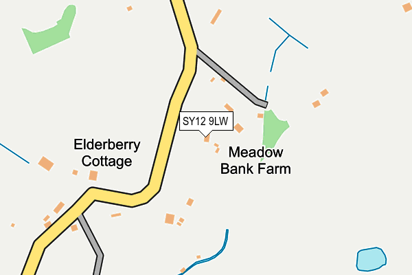 SY12 9LW map - OS OpenMap – Local (Ordnance Survey) SY12 9LW map - OS OpenMap – Local (Ordnance Survey)