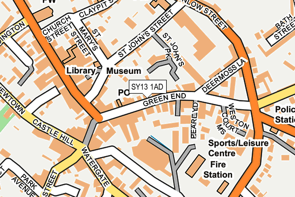 SY13 1AD map - OS OpenMap – Local (Ordnance Survey) SY13 1AD map - OS OpenMap – Local (Ordnance Survey)