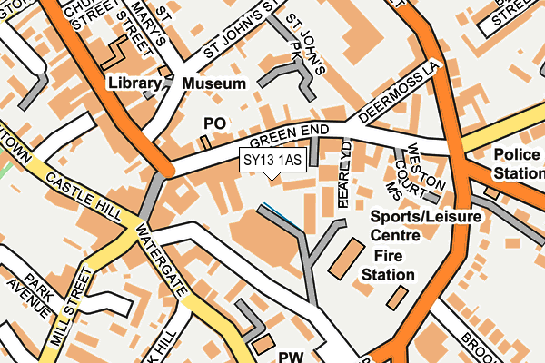 SY13 1AS map - OS OpenMap – Local (Ordnance Survey) SY13 1AS map - OS OpenMap – Local (Ordnance Survey)