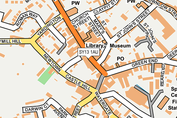 SY13 1AU map - OS OpenMap – Local (Ordnance Survey)