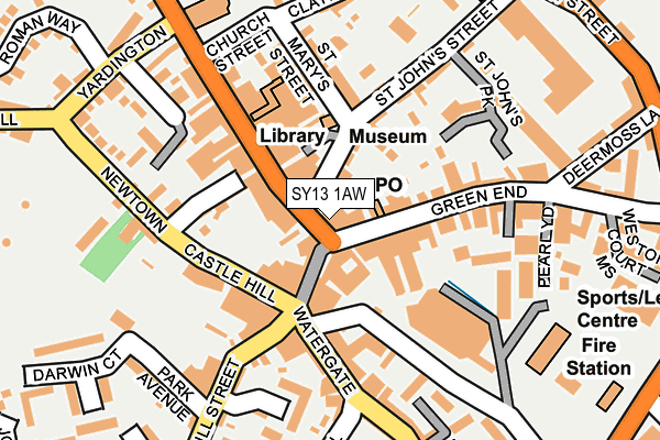 SY13 1AW map - OS OpenMap – Local (Ordnance Survey) SY13 1AW map - OS OpenMap – Local (Ordnance Survey)