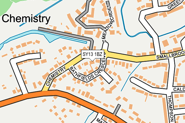SY13 1BZ map - OS OpenMap – Local (Ordnance Survey) SY13 1BZ map - OS OpenMap – Local (Ordnance Survey)