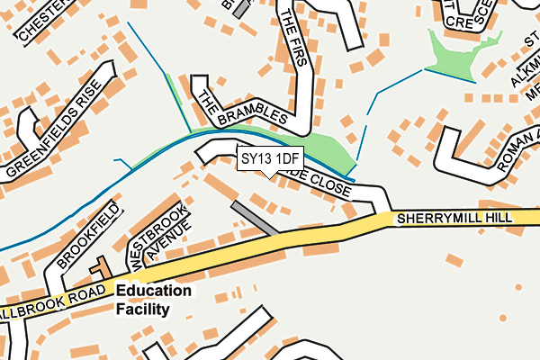 SY13 1DF map - OS OpenMap – Local (Ordnance Survey) SY13 1DF map - OS OpenMap – Local (Ordnance Survey)