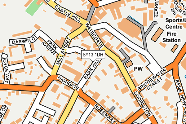 SY13 1DH map - OS OpenMap – Local (Ordnance Survey) SY13 1DH map - OS OpenMap – Local (Ordnance Survey)