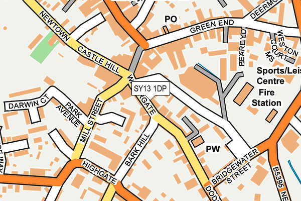 SY13 1DP map - OS OpenMap – Local (Ordnance Survey) SY13 1DP map - OS OpenMap – Local (Ordnance Survey)