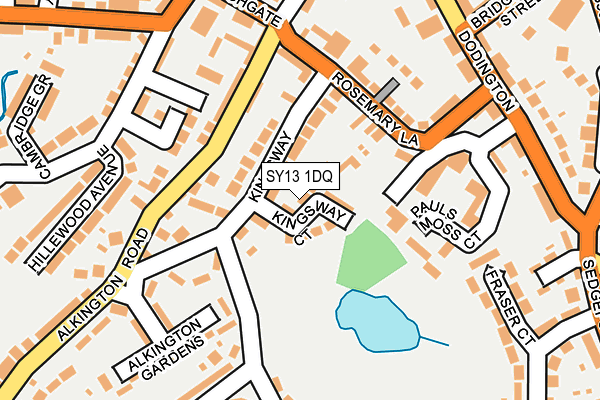 SY13 1DQ map - OS OpenMap – Local (Ordnance Survey) SY13 1DQ map - OS OpenMap – Local (Ordnance Survey)
