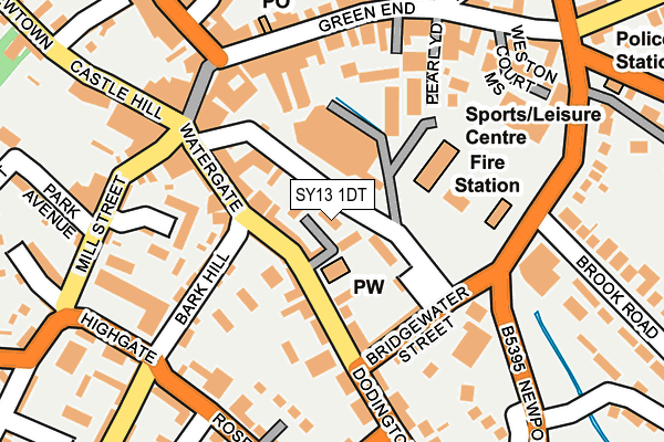 SY13 1DT map - OS OpenMap – Local (Ordnance Survey)
