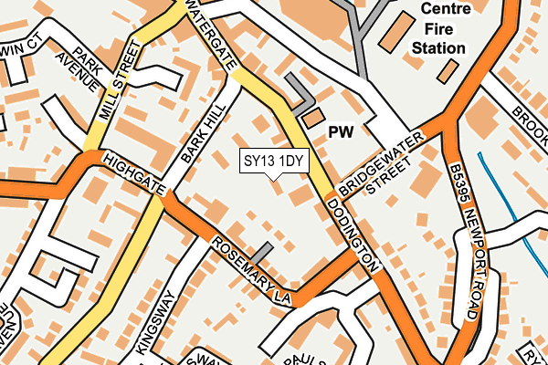 SY13 1DY map - OS OpenMap – Local (Ordnance Survey) SY13 1DY map - OS OpenMap – Local (Ordnance Survey)