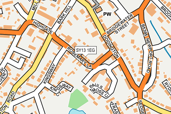 SY13 1EG map - OS OpenMap – Local (Ordnance Survey) SY13 1EG map - OS OpenMap – Local (Ordnance Survey)
