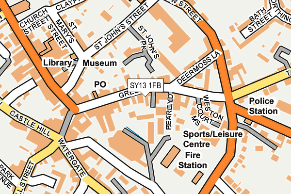 SY13 1FB map - OS OpenMap – Local (Ordnance Survey) SY13 1FB map - OS OpenMap – Local (Ordnance Survey)