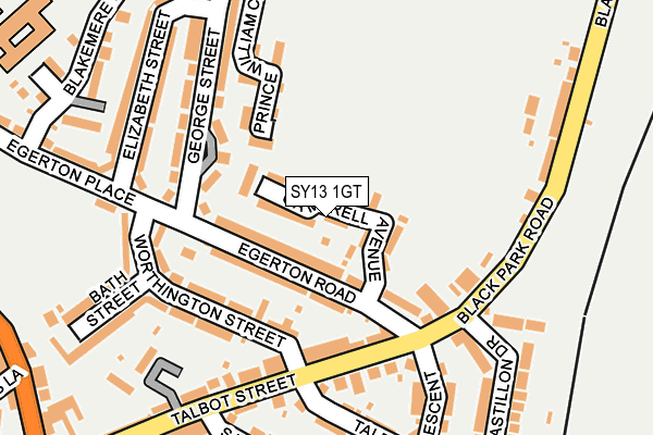 SY13 1GT map - OS OpenMap – Local (Ordnance Survey) SY13 1GT map - OS OpenMap – Local (Ordnance Survey)
