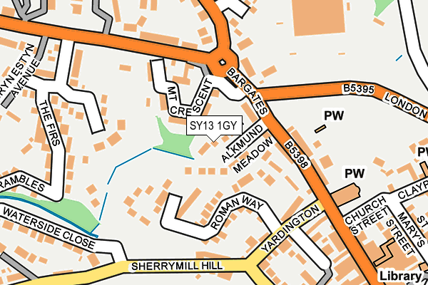 SY13 1GY map - OS OpenMap – Local (Ordnance Survey) SY13 1GY map - OS OpenMap – Local (Ordnance Survey)