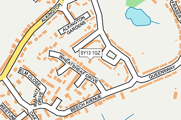 SY13 1GZ map - OS OpenMap – Local (Ordnance Survey) SY13 1GZ map - OS OpenMap – Local (Ordnance Survey)