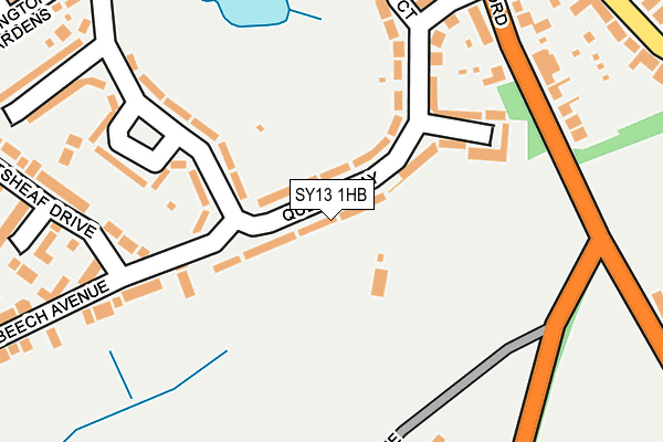 SY13 1HB map - OS OpenMap – Local (Ordnance Survey) SY13 1HB map - OS OpenMap – Local (Ordnance Survey)