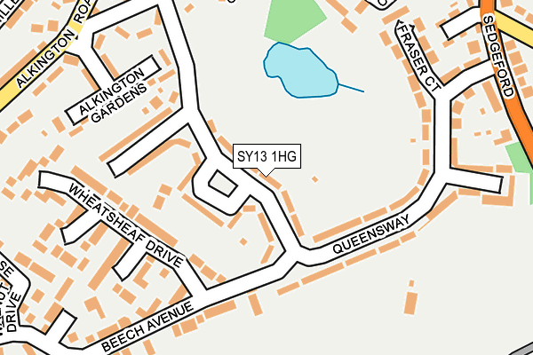 SY13 1HG map - OS OpenMap – Local (Ordnance Survey) SY13 1HG map - OS OpenMap – Local (Ordnance Survey)