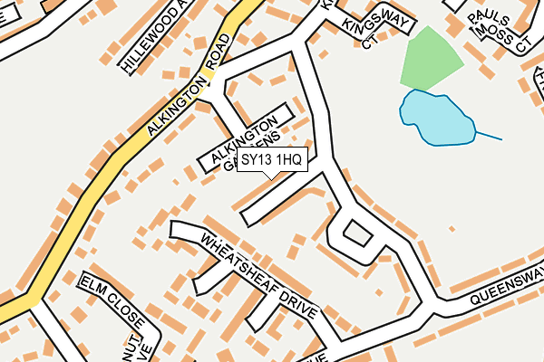 SY13 1HQ map - OS OpenMap – Local (Ordnance Survey) SY13 1HQ map - OS OpenMap – Local (Ordnance Survey)