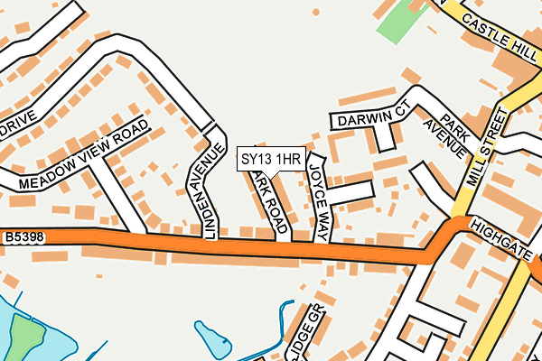 SY13 1HR map - OS OpenMap – Local (Ordnance Survey) SY13 1HR map - OS OpenMap – Local (Ordnance Survey)