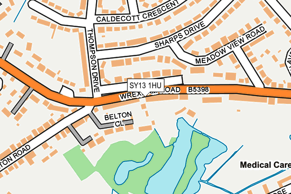 SY13 1HU map - OS OpenMap – Local (Ordnance Survey) SY13 1HU map - OS OpenMap – Local (Ordnance Survey)