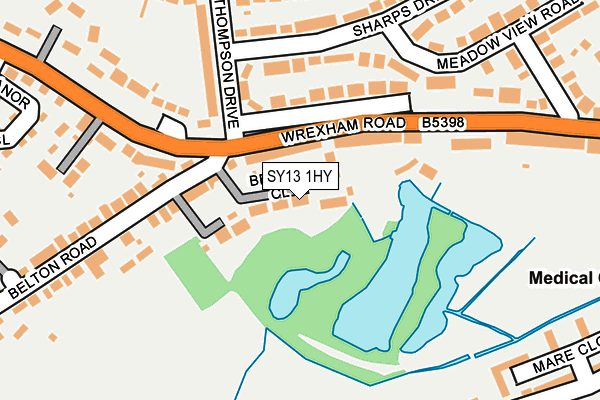 SY13 1HY map - OS OpenMap – Local (Ordnance Survey)