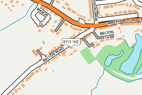 SY13 1HZ map - OS OpenMap – Local (Ordnance Survey)