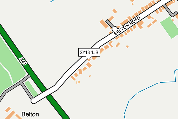 SY13 1JB map - OS OpenMap – Local (Ordnance Survey) SY13 1JB map - OS OpenMap – Local (Ordnance Survey)