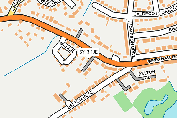 SY13 1JE map - OS OpenMap – Local (Ordnance Survey) SY13 1JE map - OS OpenMap – Local (Ordnance Survey)