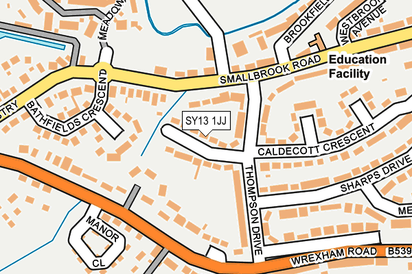 SY13 1JJ map - OS OpenMap – Local (Ordnance Survey) SY13 1JJ map - OS OpenMap – Local (Ordnance Survey)