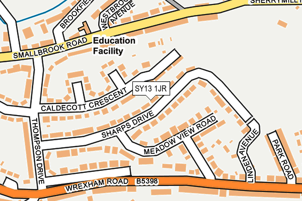 SY13 1JR map - OS OpenMap – Local (Ordnance Survey) SY13 1JR map - OS OpenMap – Local (Ordnance Survey)