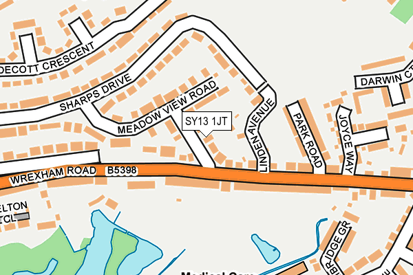 SY13 1JT map - OS OpenMap – Local (Ordnance Survey) SY13 1JT map - OS OpenMap – Local (Ordnance Survey)