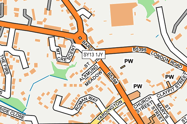 SY13 1JY map - OS OpenMap – Local (Ordnance Survey) SY13 1JY map - OS OpenMap – Local (Ordnance Survey)