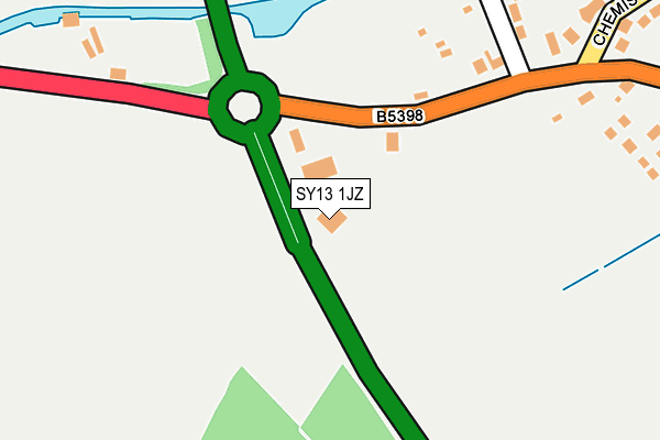 SY13 1JZ map - OS OpenMap – Local (Ordnance Survey) SY13 1JZ map - OS OpenMap – Local (Ordnance Survey)