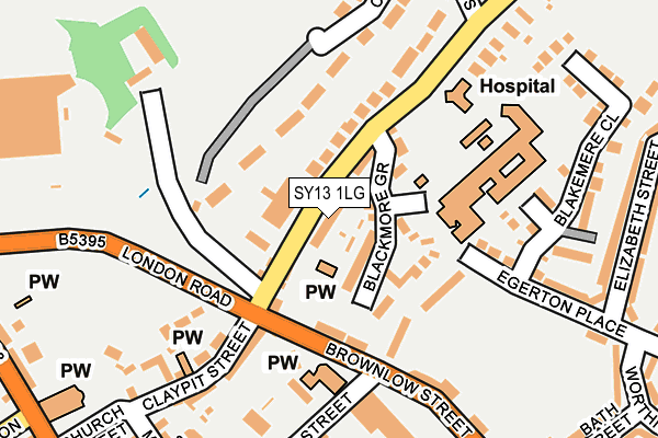 SY13 1LG map - OS OpenMap – Local (Ordnance Survey) SY13 1LG map - OS OpenMap – Local (Ordnance Survey)