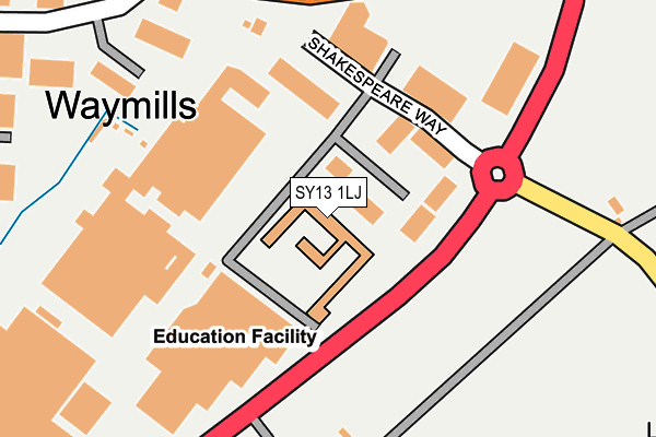 SY13 1LJ map - OS OpenMap – Local (Ordnance Survey) SY13 1LJ map - OS OpenMap – Local (Ordnance Survey)