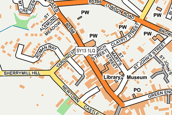 SY13 1LQ map - OS OpenMap – Local (Ordnance Survey) SY13 1LQ map - OS OpenMap – Local (Ordnance Survey)
